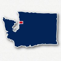 Everett, Washington map area